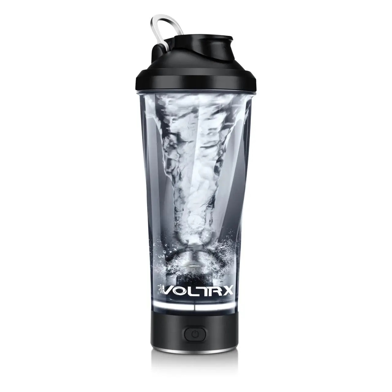 Шейкер електричний VOLTRX VortexBoost Tritan Black 600 ml чорний / Спортивний шейкер / Міксер спортивний