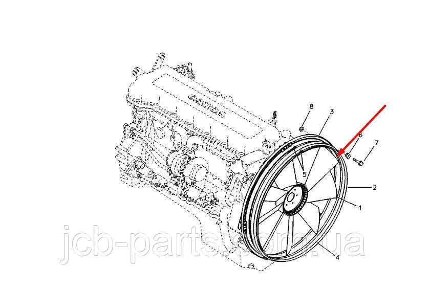 Volvo 11110585 Крильчатка для двигуна Deutz BF6M2012C екскаватора EC700B, EC700CHR