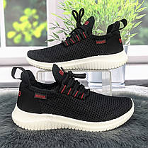 Кросівки жіночі Progress чорні на білій підошві текстильні сітка 4841, фото 2