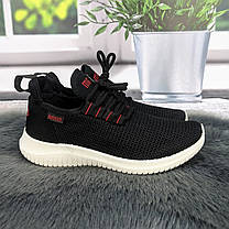 Кросівки жіночі Progress чорні на білій підошві текстильні сітка 4841, фото 4