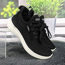 Кросівки жіночі Progress чорні на білій підошві текстильні сітка 4842, фото 4