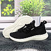 Кросівки жіночі Progress чорні на білій підошві текстильні сітка 4842, фото 7