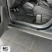 Накладки на пороги Renault DUSTER з 2018 р. (Carbon)