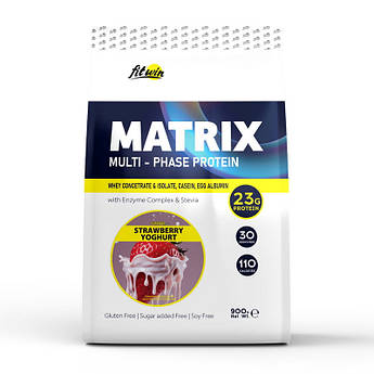 FitWin Matrix Multi-Phase Protein (900 g, strawberry yoghurt)