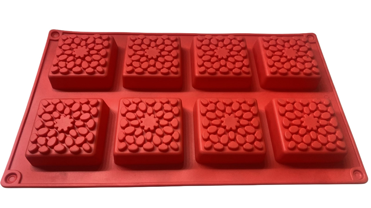 Форма силіконова для євродесертів Печиво Квадрат із 8 шт., фото 1