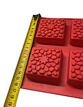 Форма силіконова для євродесертів Печиво Квадрат із 8 шт., фото 3