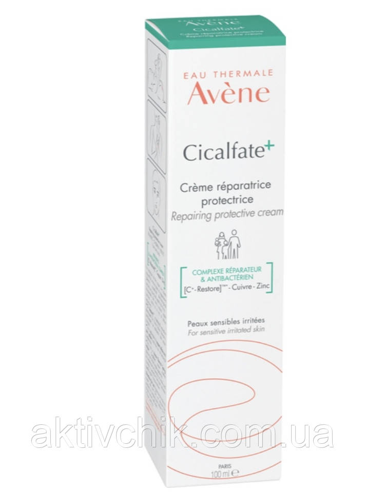 Антибактеріальний крем Avene Cu-Zn Cicalfate Repair Cream, фото 1
