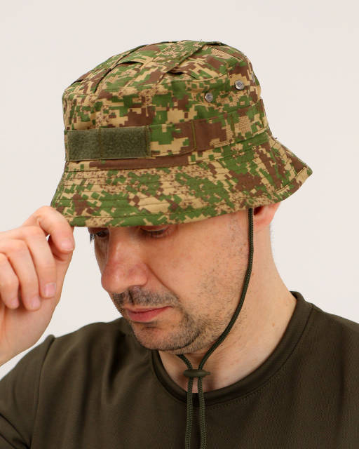趣味 BE-PAL Панама тактическая Хищник пиксель с системой молли, липучкой