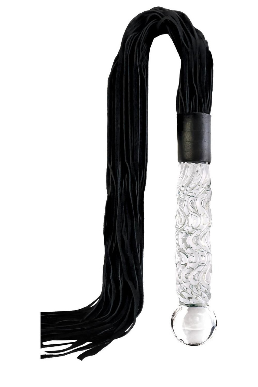 Фалоімітатор-батіг Pipedream Icicles No 38 скло та замш, 17 см Кітті, фото 1