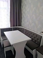 Куток кухонний зі столом та 2 табуретки 114х154 см Сімейний - Білий