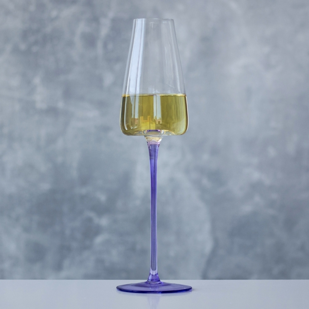 Подарунковий набір із двох келихів "Лаванда" в оригінальному дизайні 200 мл, фото 1