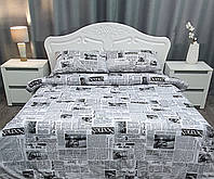 Постільна білизна полуторноа NEWS-P комплект постільної білизни полуторний газетка 143Х216 EG-1032