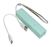 Ліхтарик ручний акумуляторний FL2 1W 6500K 3/4H 100L 3,7V 1,2A зелений TechnoSystems