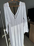 Жіноча біла пляжна туніка ажурного в'язання, фото 4