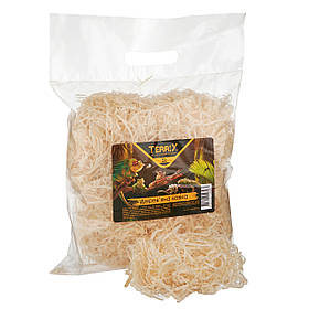 Деревна вовна для тераріумів, гризунів, папуг TerriX 5 л / Натуральний наповнювач і декор для тераріуму