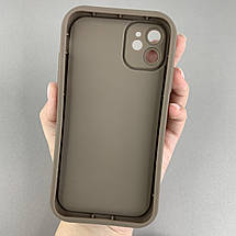 Чохол для Apple iPhone 11 чохол з високими бортами з ромашками на айфон 11 коричневий q05j, фото 2