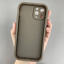 Чохол для Apple iPhone 11 Pro чохол з високими бортами з ромашками на айфон 11 про коричневий q05j, фото 2