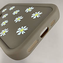 Чохол для Apple iPhone 11 Pro чохол з високими бортами з ромашками на айфон 11 про коричневий q05j, фото 4