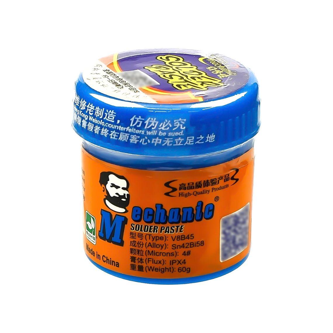 Паста BGA легкоплавка Mechanic V8B45 60 г, 138 гр.С, фото 1