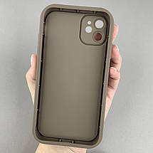 Чохол для Apple iPhone 11 чохол з високими бортами з сердечками на телефон айфон 11 коричневий q06e, фото 2