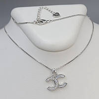 Ланцюжок FJ з емаллю та цирконами. Родій. Довжина: 42-46 см.