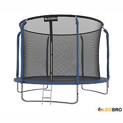 Батут із внутрішньою захисною сіткою 252 см LEOBRO Premium 8FT BLUE для дітей на дачу в приватний будинок на турбазу