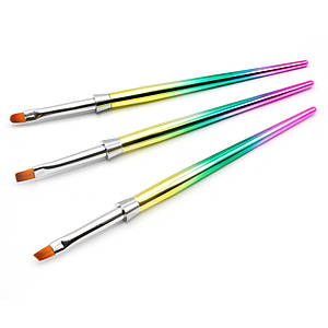 Набір пензлів для гелю Global Fashion, 3шт