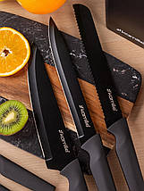 Набір ножів 6 предметів Kamille з неіржавкої сталі з підставкою, фото 4