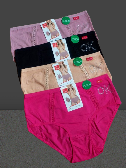 Труси плавки жіночі бавовна стрейч №3637 р.50 52 54 .Від 6шт по 48грн., фото 1