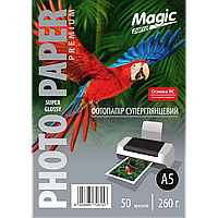 Глянцевий фотопапір A5, 260 р./м. (50 аркушів) Magic RC Преміум суперглянцевий