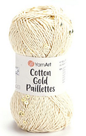 Cotton Gold Paillettes YarnArt-7103 беж