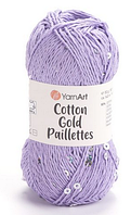Cotton Gold Paillettes YarnArt-7116 бузковий