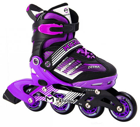 Ролики Maraton Zetra S M L дитячі із системою регулювання на 4 повних розміри, фото 2