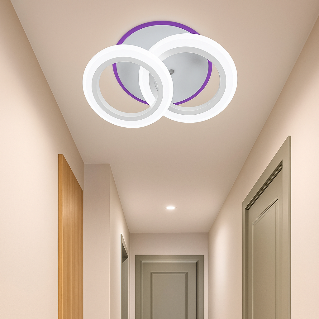 Маленька Лед люстра SVET 55W до 12 кв.м колір Білий SY-5327/2 WH+RGB