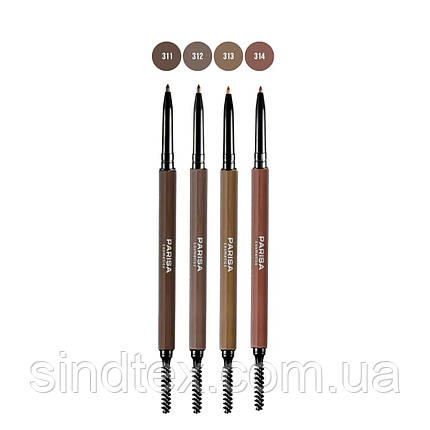 Механічний олівець для брів Parisa Cosmetics 312 Коричневий медіум, фото 3