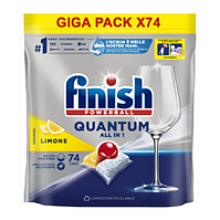 Таблетки для посудомийних машин FINISH Quantum 74 шт.