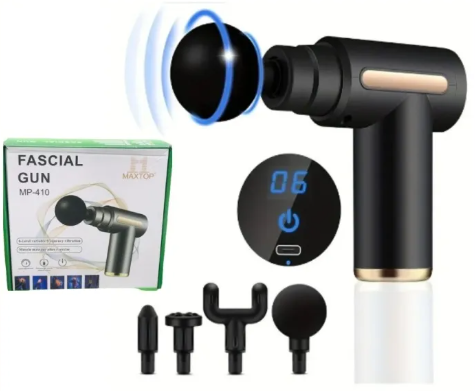 М'язовий масажний ударний пістолет Facial Body Massage Gun Maxtop MP-410 D