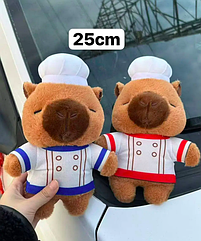 М'яка іграшка "Капібара шеф-кухар" 25см