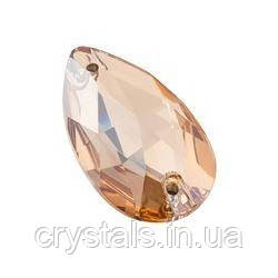 Краплі пришивні кришталеві Preciosa (Чехія) 18х10,5 мм Crystal Honey