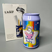 Лампа настільна, пляшка,фіолетова