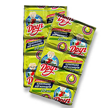 Пластини від комарів без запаху Лесной Друг 10 таблеток