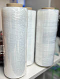 Стрейч прозорий половинка 20мкм*250мм 1,1кг-1,0кг нетто Стретч плівка пакувальна технічна ручна первинна сировина, фото 3