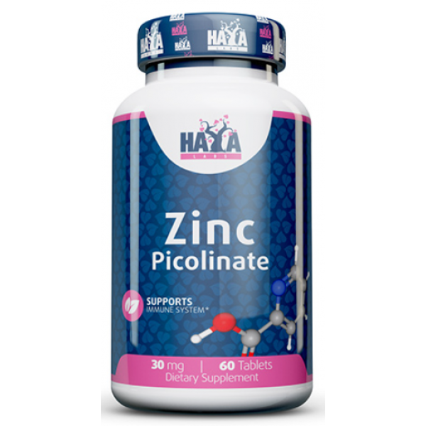 Мінерал Haya Labs Zinc Picolinate 30 mg. 60 Tabs