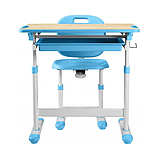 Комплект парта + стілець трансформери FunDesk Piccolino III Blue, фото 3