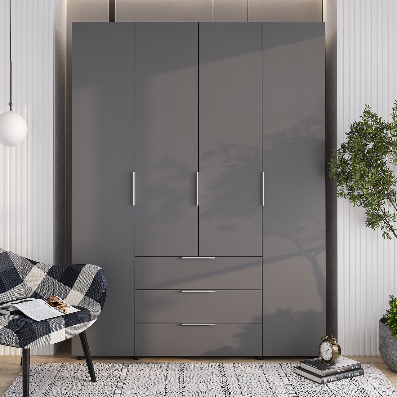 Шафа розпашна Версаль 4Д 3Ш (153.8х50х205) "Фенікс", фото 1