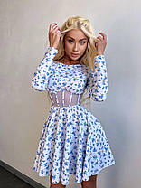 Красива жіноча сукня з пишною спідницею сонце квітковий принт Smb9338, фото 4