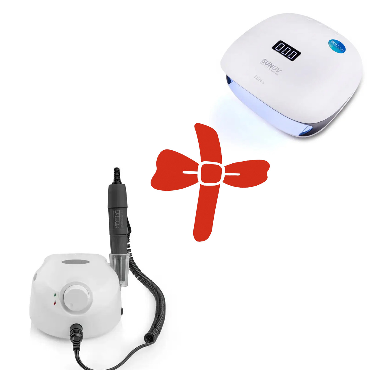 Набір для майстра манікюру (фрезер KRYPTON XPS-400 і UV/LED-лампа SUN 4S 48W ОРИГІНАЛ), фото 1