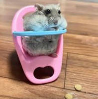 Крісло для годування хом’яка рожеве + блакитний столик міні-годувальне крісло 9*7*10 см складне