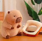 М'яка іграшка "Капібара з тостом" 28см, фото 4