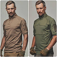 Тактическая боевая рубашка УБАКС UBACS с коротким рукавом койот / олива 46-56р летная футболка убакс ВСУ